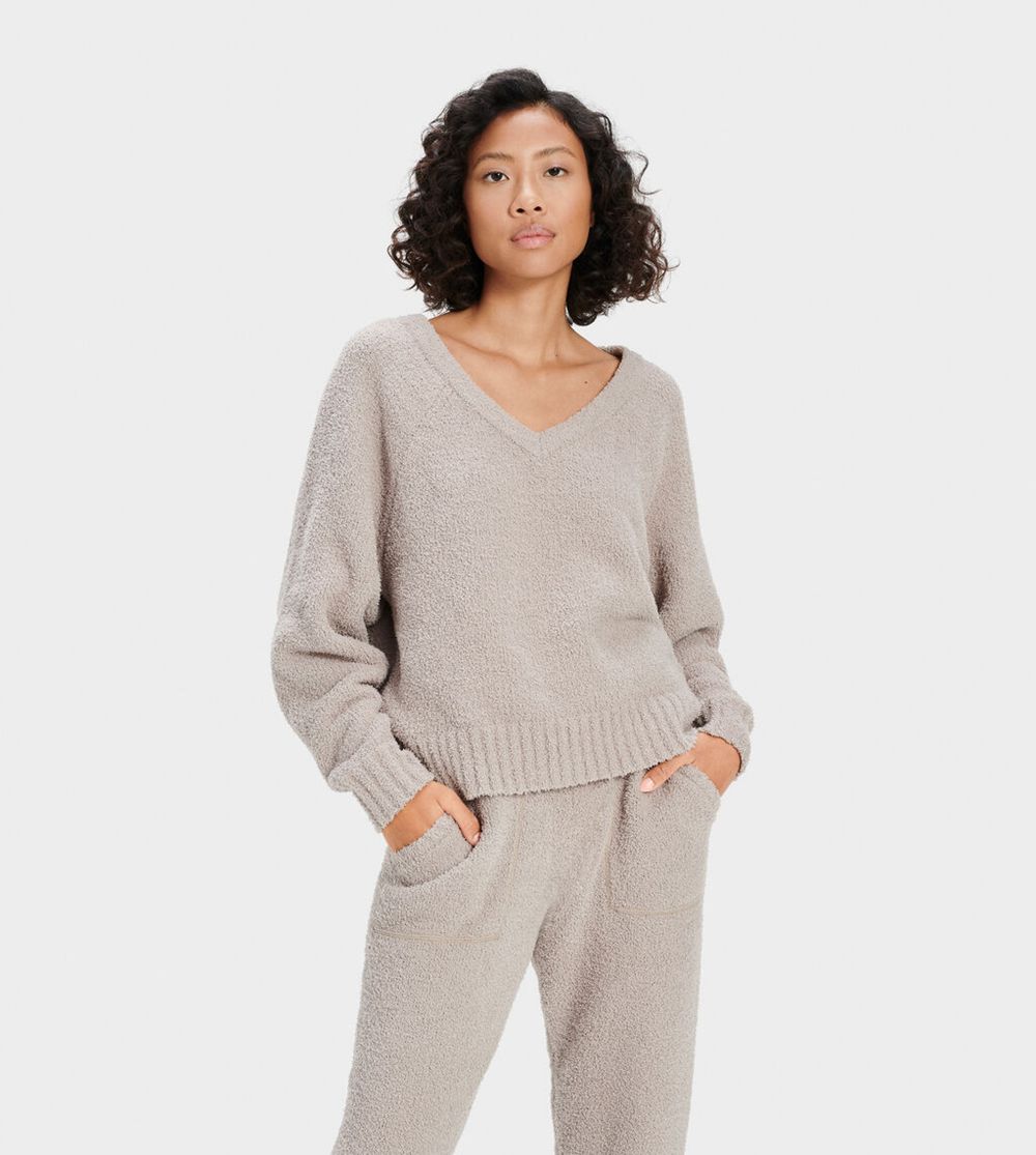 Ugg Pullover Canada - Ugg Women's Paula V Neck Sweater Grey